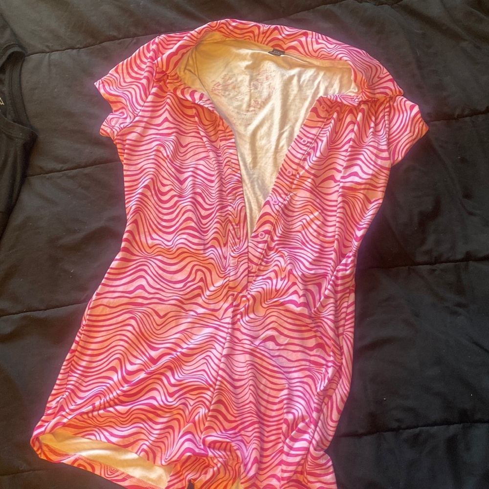SHEIN pink body suit